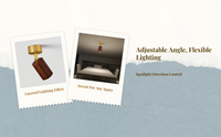 Adjustable Walnut Ceiling Light, Rotatable LED Flush Mount