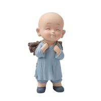 Monk Figurine with Firewood Calm Sculpture Meaningful for Shelf
