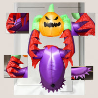 Inflatable Pumpkin Creature Halloween Inflatable Jack-O'-Lantern Yard Decoration Inflate Outdoor for Lawn, Front Porch