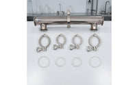 Stainless Steel RIMS Tube with Tri-Clamp Connections Polished RIMS Tube for Homebrewing