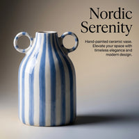 Hand-painted White Porcelain Vase, European Style