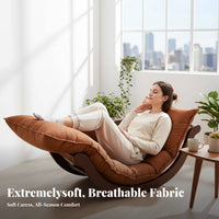 Curved Lounger Lounger Multi-Functional Rocking Chair Small Space Accommodating High Weight Capacity for Balcony, Resting