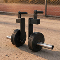 2 Pieces Farmer Walk Handles Knurled Grip Farmer Walk Handles for Gym