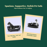 Plush pet sofa bed with removable cover