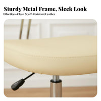 Molded Shell Chair with Casters Space-Saving Footprint Upholstered Vanity Chair with Casters Modern with Design Height