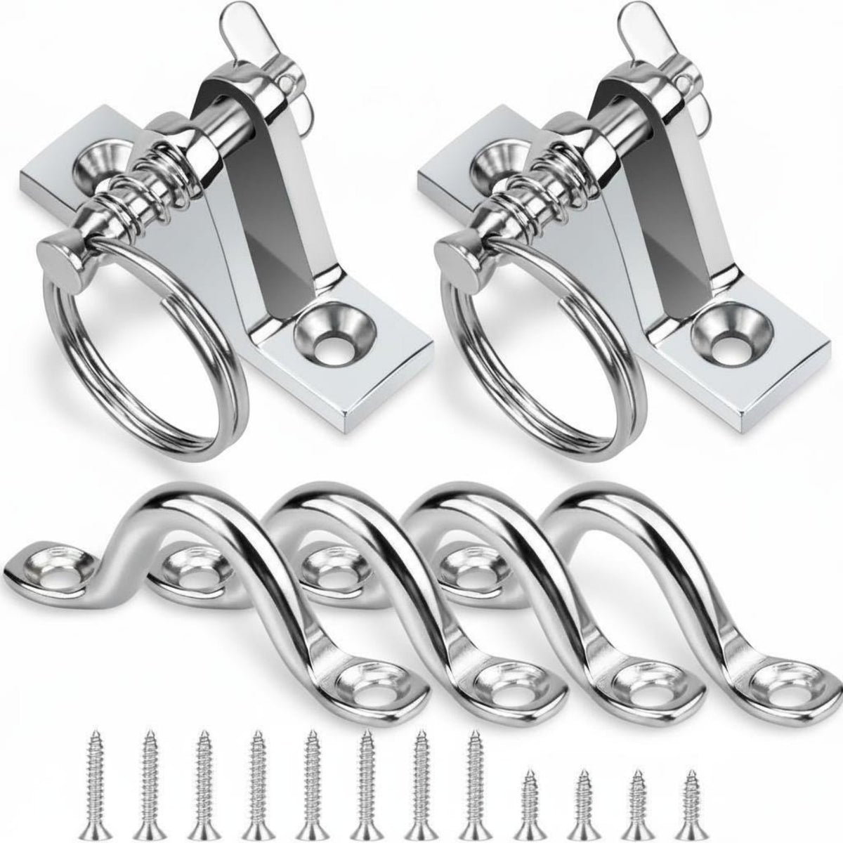 Stainless Steel Boat Cover Hardware Rust Resistant Stainless Steel Bimini Fittings Set Easy Detach Deck Hinge Kit Highly