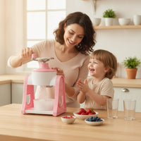 Compact Hand-Crank Ice Shaver Countertop Manual Ice Shaver Portable Snow Cone Machine Lightweight for Kitchen, Home