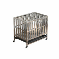 Stainless Canine Enclosure Cage Easy to Clean Foldable Dog Cage Rust-Resistant Pet Enclosure for Indoor, Outdoor