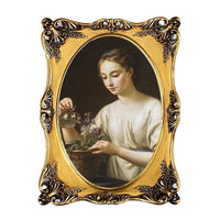 Oval Picture Frame Baroque Classic for Vanity