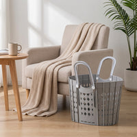 Foldable Laundry Basket Breathable Storage Container with Handles Compact