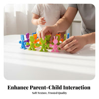 Colorful Design Creature Character Stacking Blocks Screen Non-Digital Stackable Creature Blocks STEM Learning for Preschoolers, Toddlers