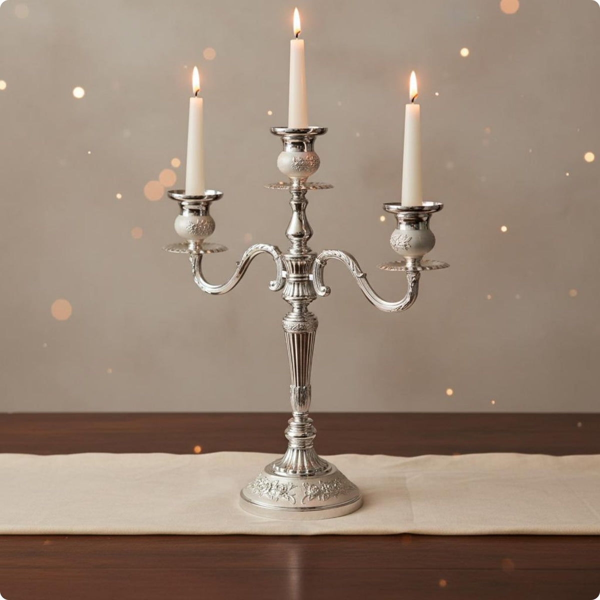 3 Arm Candelabra Romantic Atmosphere Vintage Metal Candelabra Antique Look