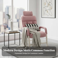 Adjustable Padded Recliner Easy Assembly Upholstered Armchair for Office Workers
