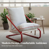 Woven rearrest Armchair Sturdy Frame Lounge Chair Ergonomic Design for Readers
