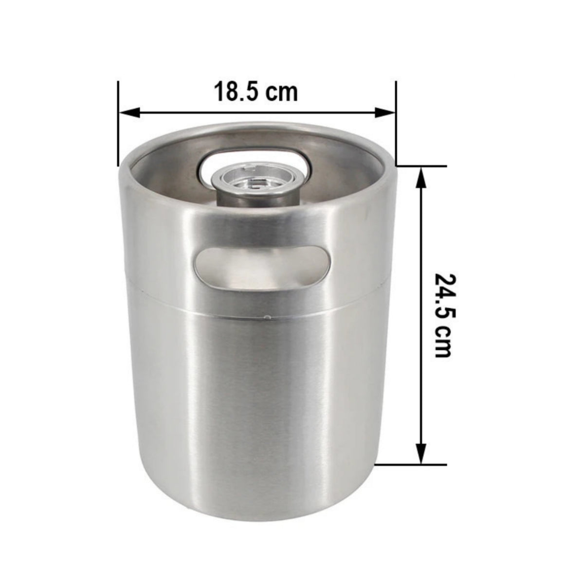 Keg with Spear 304 Stainless Steel Growler Mini Keg Reusable Beer Dispenser Pressurized for Home Brewers, Parties