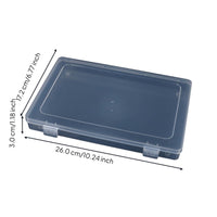 Clear Rectangular Storage Box, Multi-Size Plastic Organizer with Lid, Stackable Container for Hardware, Jewelry, Crafts