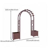 Wooden Garden Arch Weather-Resistant Wooden Garden Arbor Lattice Side Panels Climbing Plant Archway for DIY Enthusiasts, Walkway Entrance, Yard, Patio