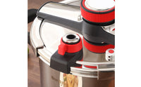 Burst-Resistant Proof Pressure Cooker All Stovetops Compatible Stainless Steel Pressure Cooker Multiple Safety Features Fast Cooking Pot Ergonomic Handles for Families