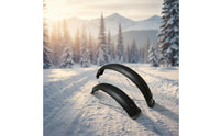 2 Pieces Wide-Tire Mountain Bike Fenders with Support Stays Curved Wide-Tire Mountain Bike Mudguard Set Front and Rear Mudguards for Cyclists