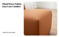 Upholstered Single Sofa Minimalist Design CumulusShaped Armchair Space-Saving Size Plush Upholstery for Readers, Studying Corner
