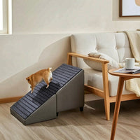 Pet Steps with Stool 2-in-1 Foldable Pet Stair Stable for Bedroom, Elderly Pets