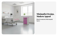 Patient Room Nightstand Easy to Clean Hospital Furniture Side Hooks for Patients