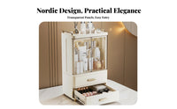 Clear Cosmetic Case with Drawers debrisproof cosmetic organizer Multi-Compartment
