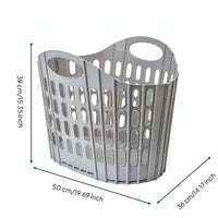 Laundry Basket Foldable Clothes Basket Laundry Hamper Plastic Ventilated for Bathroom, Dorm Room