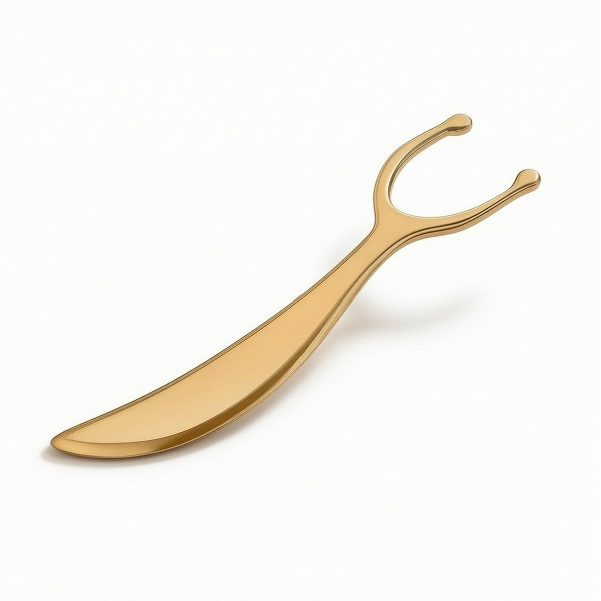 Brass Ear Scraping Board Handheld U-Shaped Scraping Tool Lightweight Manual Massage Device Portable for Home Self-Care, Travel