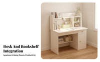 Computer Desk with Hutch and Drawers Desk with Shelves Writing Desk with Bookshelf Workstation Engineered Wood Storage Shelves Suitable for Student Study Home Office Dorm Room