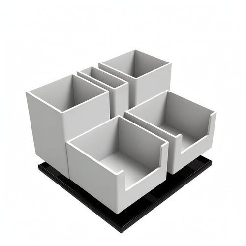 Multi Compartment Organizer Open Top Supply Holder Rectangular Shop Furniture