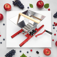Manual Fruit Crusher Wooden Top Crossbar Hand-Cranked Fruit Crusher