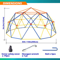 10尺 三色大号攀爬架 儿童攀登架 攀爬游戏架climber dome