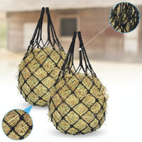 2 Pieces Slow Feed Hay Net Heavy Duty Hay Net with Hanging Loops Long-Lasting