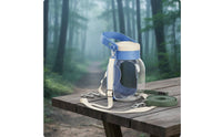 Portable Dog Water Cup with Strap Foldable Pet Water Bottle Wide Mouth Travel Bowl for Outdoor