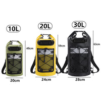 Outdoor Rafting Waterproof Bag with Mesh, Large Capacity Beach Bucket Bag
