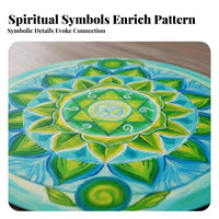 Mandala Meditation Pad Non-Slip Mandala Floor Carpet Multi-Functional Round Meditation Mat for Meditators, Spiritual Seekers, Indoors, Studio, Bedroom