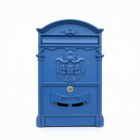 Wall-Mounted Mailbox with Lock Ornate Mail Drop Box Secure for Outdoor