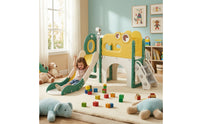 Slide and Climber Playset Versatile Freestanding Slide Playset Play Center for Young Children, Kids, Playroom, Backyard, Apartment
