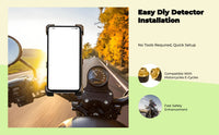 Tire Pressure Tracking System, cordless instantaneous Detector, LCD Display, Temperature and Pressure Alarm for Motorcycles and Electric Bikes