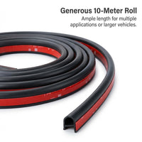 Universal Car Rubber Seal Strip, Door Seal Strip for Cars, Waterproof Soundproof Door Seal, Rubber S - Flat Bottom Large D-type