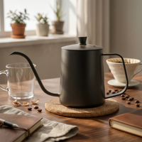 Stainless Steel Gooseneck Kettle Precise Pouring Kitchenware Rust Resistant