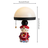Dome Shade Lamp Soft Glow Chinese Figurine Night Light Regal Style Jellyfish Night Light for Bedroom