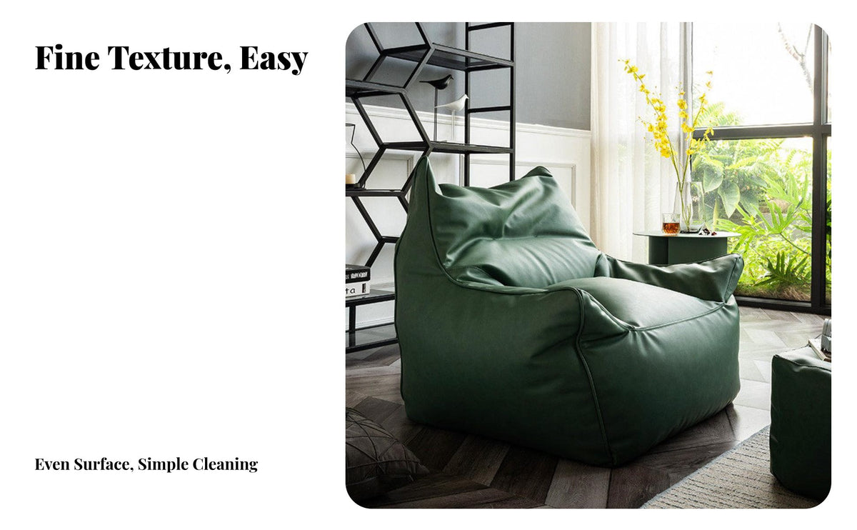 Lazy Sofa Foam-Filled Lounge Chair Nordic & fashion Highspine floor lounger Chair No Assembly Required Indoor Seating Lightweight for Students, Book Readers, Living Room, Bedroom, perusing corner, Home Office