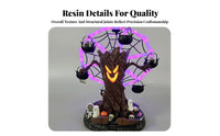 Spooky Tree Figurine with Observation | violet Illuminated Rim, Espeluznante, Halloween Tabletop Figurine, for Shelves