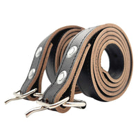 Adjustable English Stirrup Leathers, Double-Layer Genuine Leather, Anti-Slip, Brand Panlong Horse