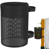 Black Pickleball Storage Bag Mesh Breathable Portable Ball Organizer Flashlight Tool Bag