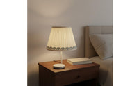 E27 Lamp Shade Soft Light E27 Table Lamp Shade Elegant Pleated Textile Lampshade for Bedroom, Living Room, Study