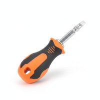 Textured Grip Mini Screwdriver Chrome Vanadium Steel Short-Handle Screwdriver for Tight Confined Areas