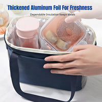 Insulated Lunch Bag, Waterproof Bento Tote, Handheld for Office, Students